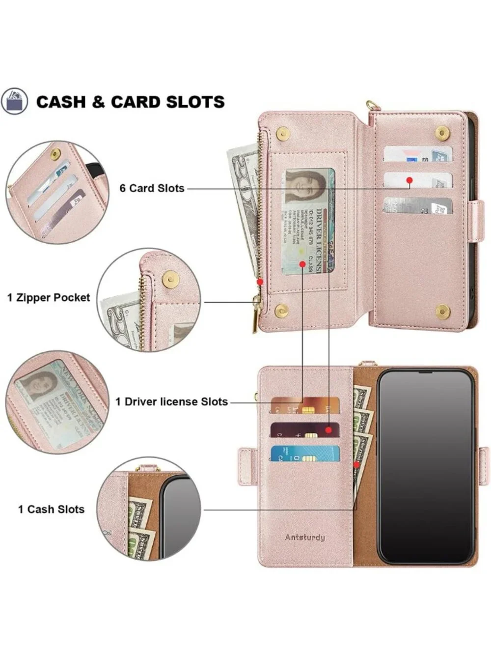 Stylish RFID Blocking Wallet Case for 4.7
